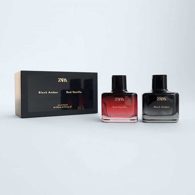 ست ادو تولیت زارا مدل Black Amber Red Vanilla حجم 100 میلی لیتر مجموعه 2 عددی