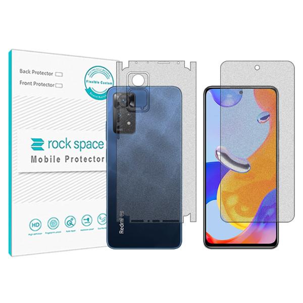 محافظ صفحه نمایش مات راک اسپیس مدل HyMTT  مناسب برای گوشی موبایل شیائومی Redmi Note 11Pro 5G به همراه محافظ پشت گوشی
