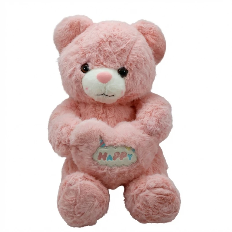 عروسک پولیشی مدل خرس Happy ارتفاع 40 سانتی متر