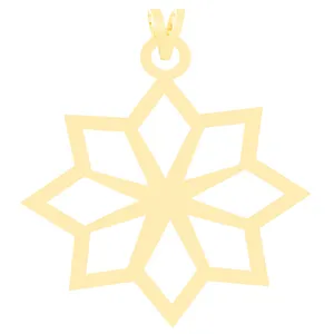 آویز گردنبند طلا 18 عیار زنانه الن نار مدل طرح گل ELN3691