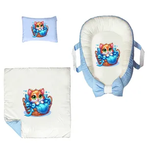 سرویس خواب 3 تکه نوزاد مدل گربه در سبد کد DKBB72-set