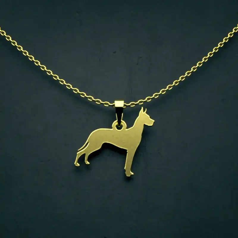 گردنبند طلا 18 عیار زنانه مدوپد مدل سگ کد J3-1-1054
