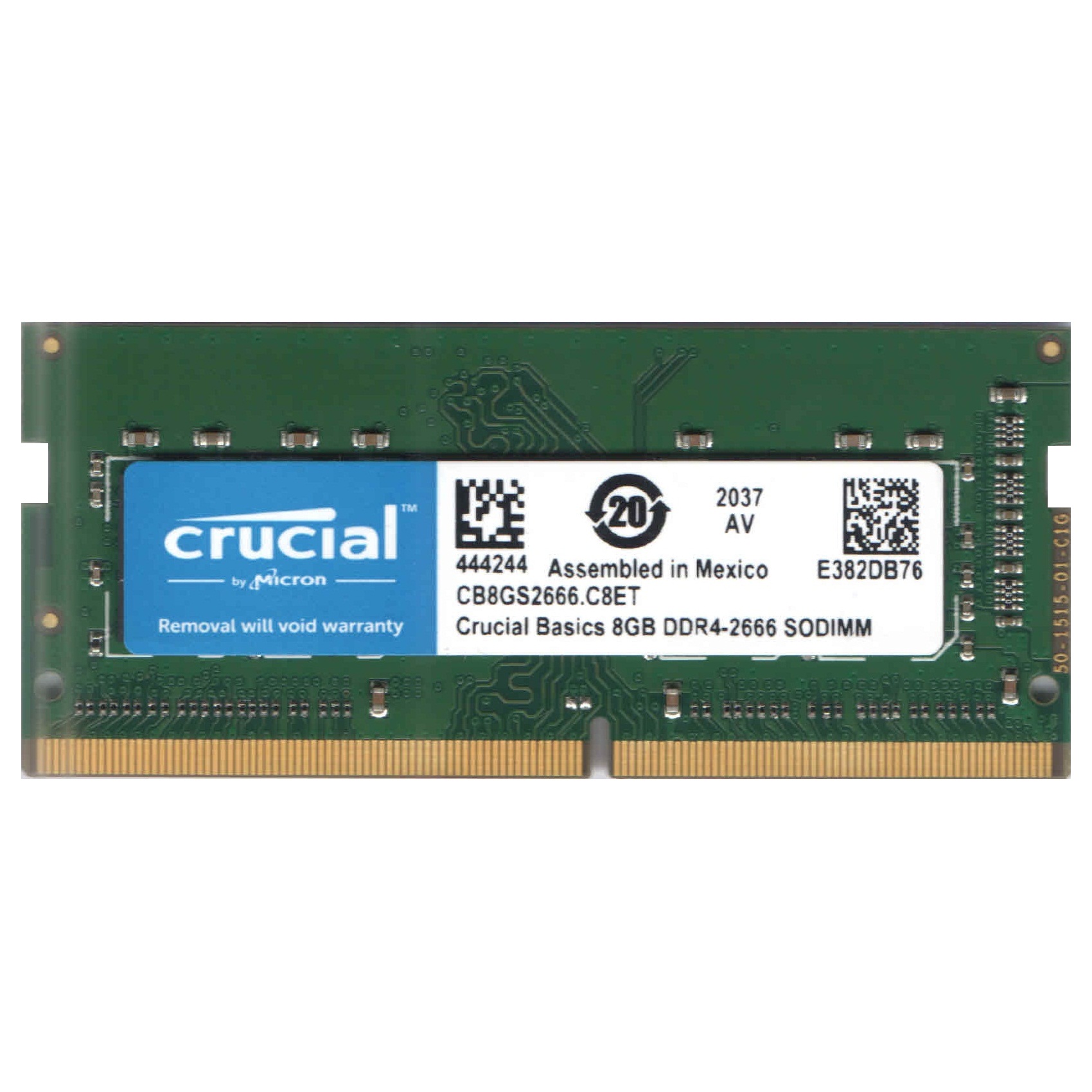 رم لپ تاپ DDR4 تک کاناله 2666 مگاهرتز CL19 کروشیال مدل 444244 ظرفیت 8 گیگابایت