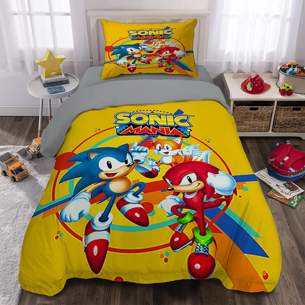 سرویس خواب راشا طرح Sonic Mania یک نفره 3 تکه