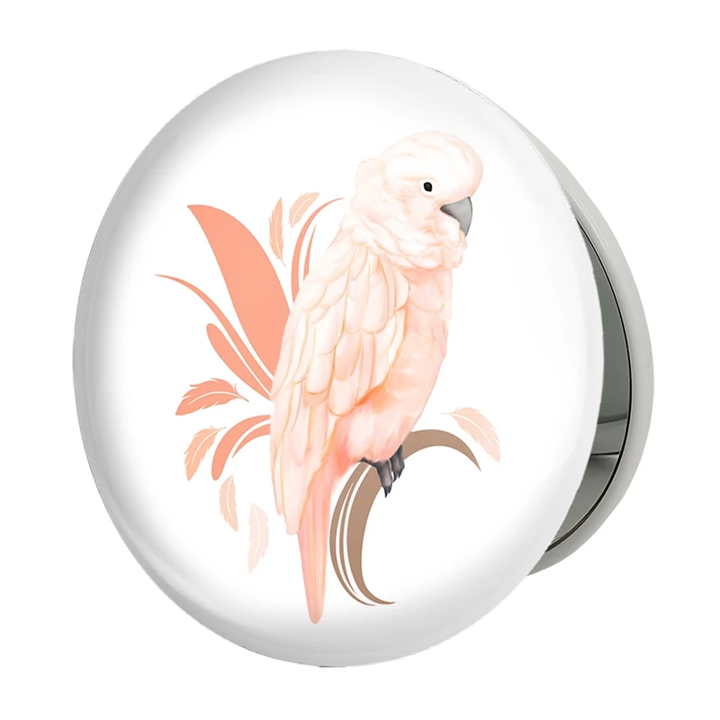 آینه جیبی خندالو طرح پرندگان زینتی مدل تاشو کد 30503