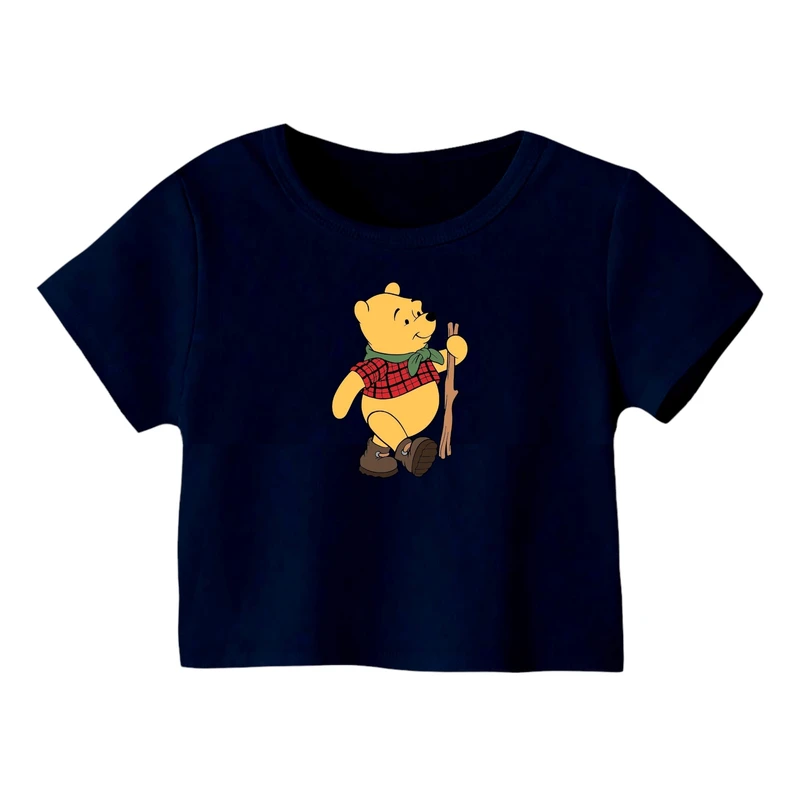 کراپ‌ تی‌شرت آستین کوتاه زنانه مدل پو کد 8