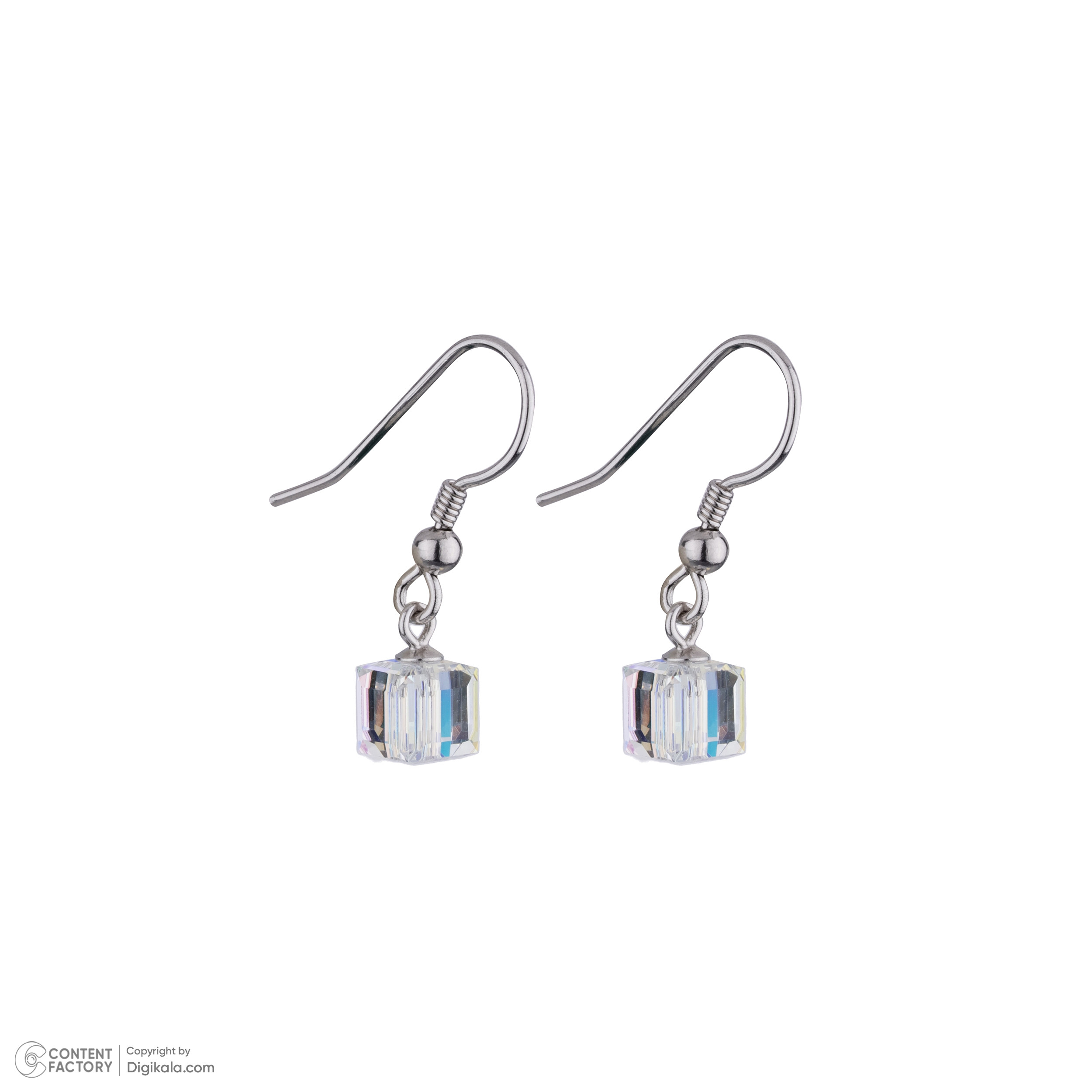 گوشواره نقره زنانه سواروسکی مدل مکعب کد 698987 گوشواره نقره زنانه سواروسکی مدل مکعب کد 698987