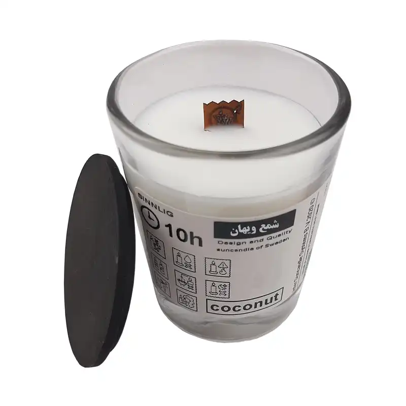 شمع لیوانی ویهان مدل سویا وکس رایحه نارگیل