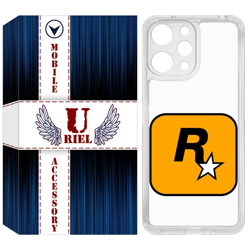 کاور یوریل مدل Clear کد 54 طرح راک استار مناسب برای گوشی موبایل شیائومی Redmi 12 4G / 12 5G