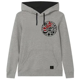 هودی دخترانه 27 مدل یا حسین شهید کد V89 رنگ طوسی