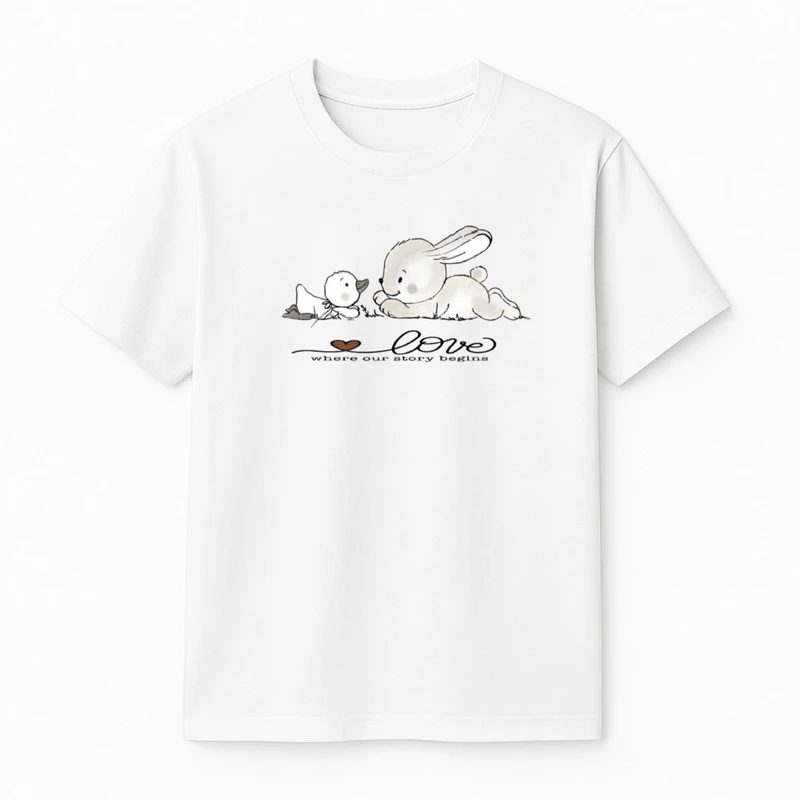 تی‌شرت آستین کوتاه پسرانه مدل خرگوش و اردک کد v18 