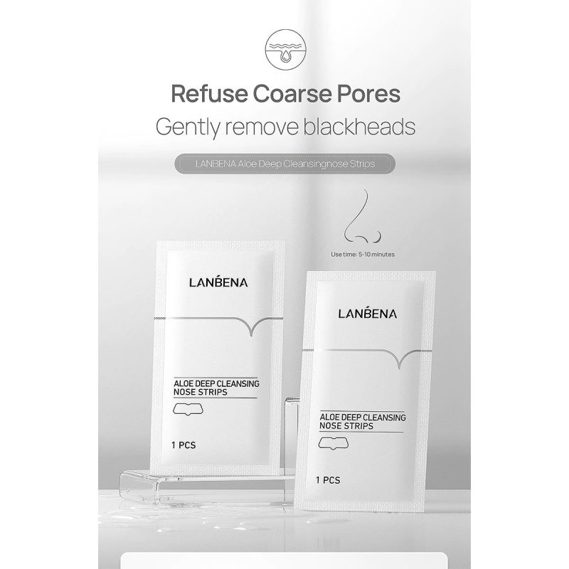 ماسک بینی لنبنا مدل Aloe Deep Cleaning وزن 5 گرم مجموعه 5 عددی