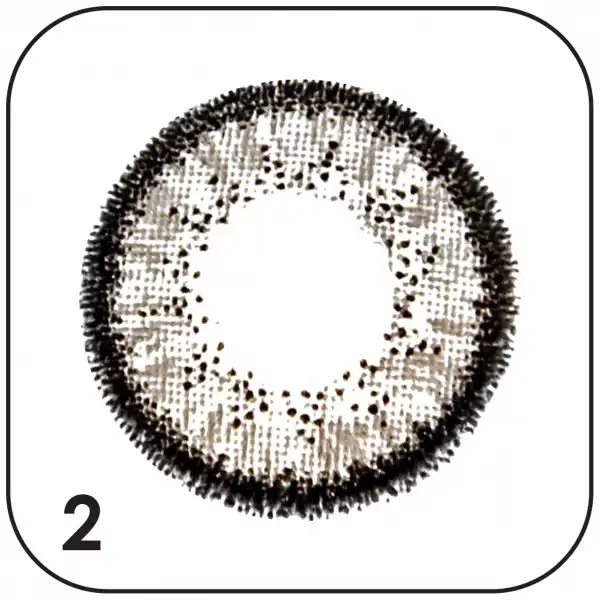 لنز چشم بیوتی شماره 2 رنگ خاکستری روشن دور مشکی