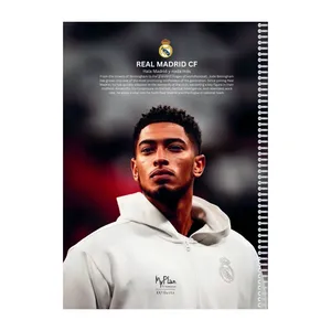 دفتر مشق 50 برگ مای پلن طرح رئال مادرید، بلینگهام مدل حاشیه رنگی کد R301