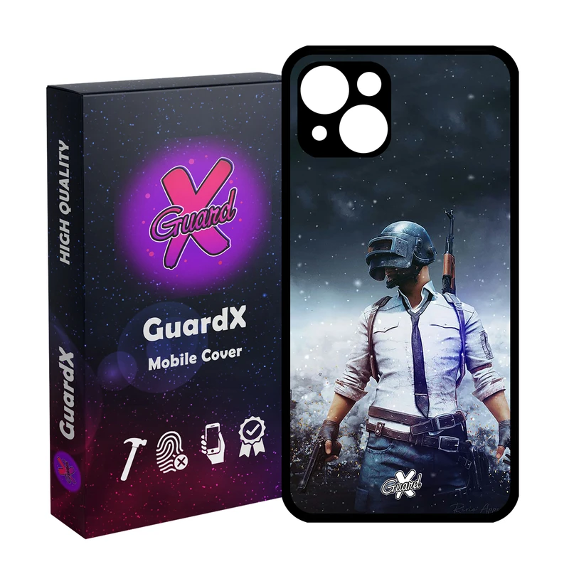 کاور گارد ایکس طرح Pubg مدل Glass10039 مناسب برای گوشی موبایل اپل iPhone 13