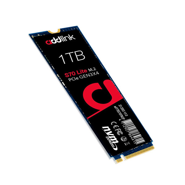 اس اس دی اینترنال PCIe Gen3 x4 ادلینک مدل  addlink S70 Lite M.2 2280 NVMe 1TB  ظرفیت 1 ترابایت