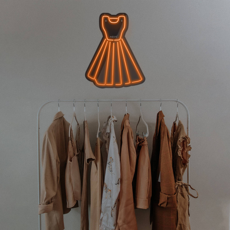 چراغ دیواری نئون دیزاین مدل Women-Clothes-BL_ORG