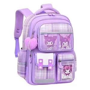 کوله پشتی مدرسه مدل چهارخانه ای طرح کرومی ملودی کد 20272 