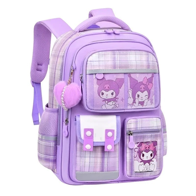 کوله پشتی مدرسه مدل چهارخانه ای طرح کرومی ملودی کد 20272 