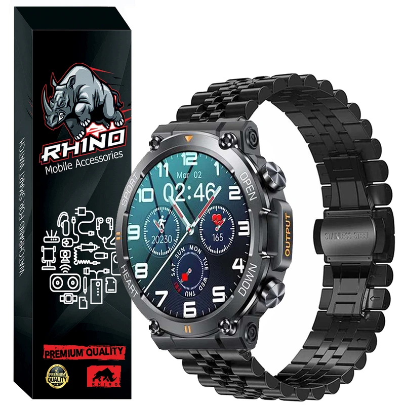 بند راینو مدل 5Bead مناسب برای ساعت هوشمند اسمارت واچ K59 Pro / K56 Pro Ultra