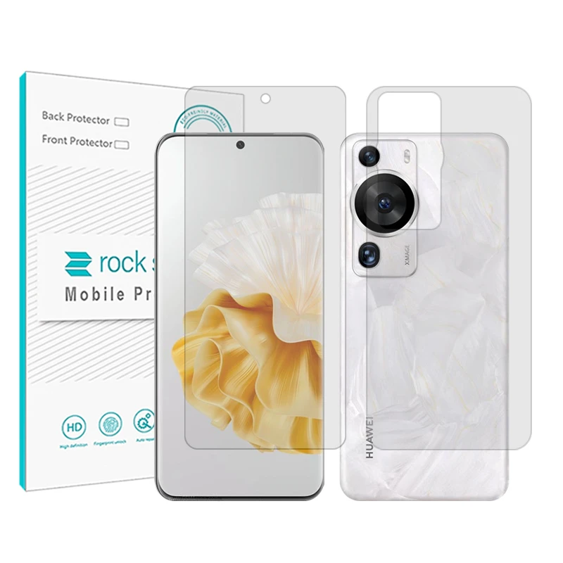 محافظ صفحه نمایش شفاف راک اسپیس مدل Hygel مناسب برای گوشی موبایل هوآوی P60 Pro به همراه محافظ پشت گوشی