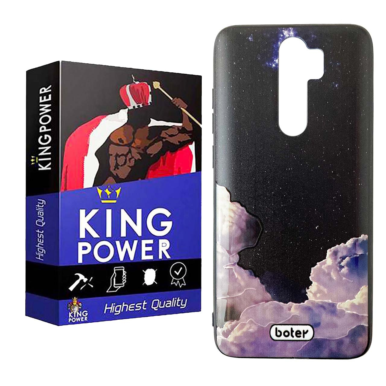 راهنمای خرید اینترنتی کاور کینگ پاور طرح Sky مدل AA22 مناسب برای گوشی موبایل شیائومی Redmi Note 8 Pro