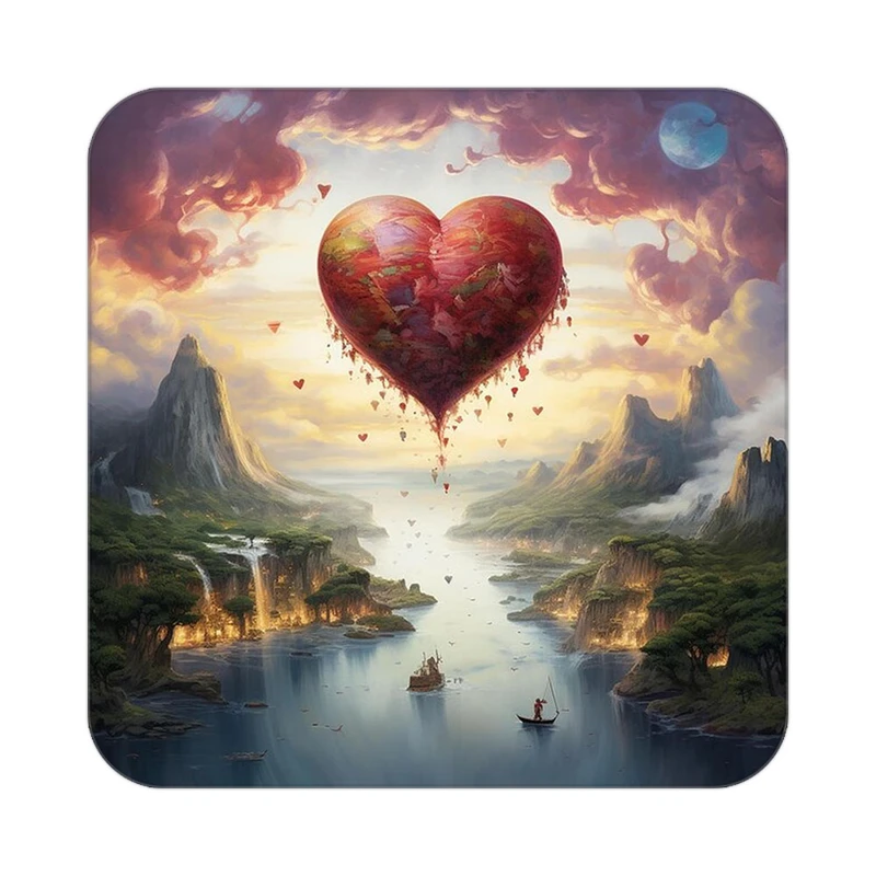 زیر لیوانی کاکتی مدل عاشقانه کد mp12367