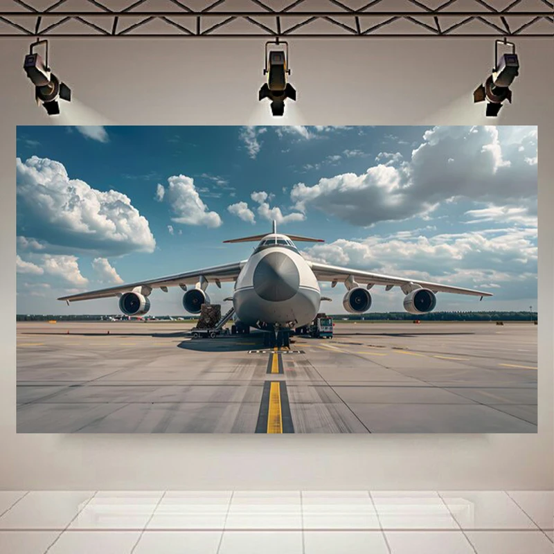  پوستر طرح مخمل هواپیما مدل مسافربری کد AR303564