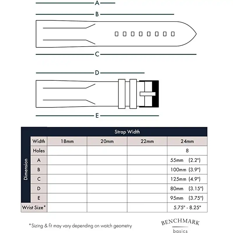 بند ساعت مچی مدل رابر لوفيت 24mm