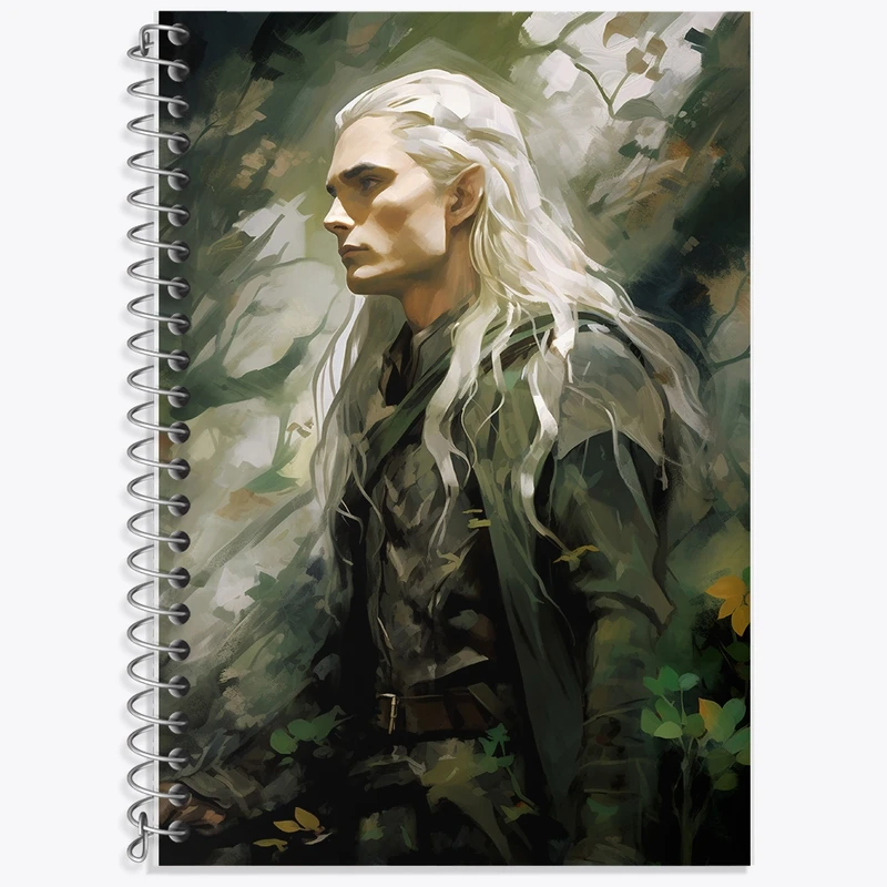 دفتر زبان 50 برگ خندالو مدل دو خط طرح لگولاس ارباب حلقه ها کد F881