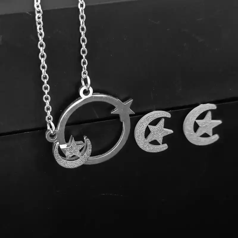 نیم ست زنانه طرح ماه و ستاره کد RKH_1743