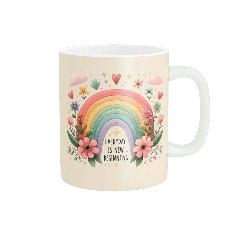 ماگ پاد آفرین مدل رنگین کمان کد 86