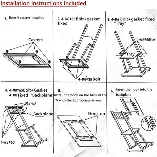پایه ایستاده تلویزیون مدل X85 مناسب برای تلویزیون 43 تا 80 اینچ