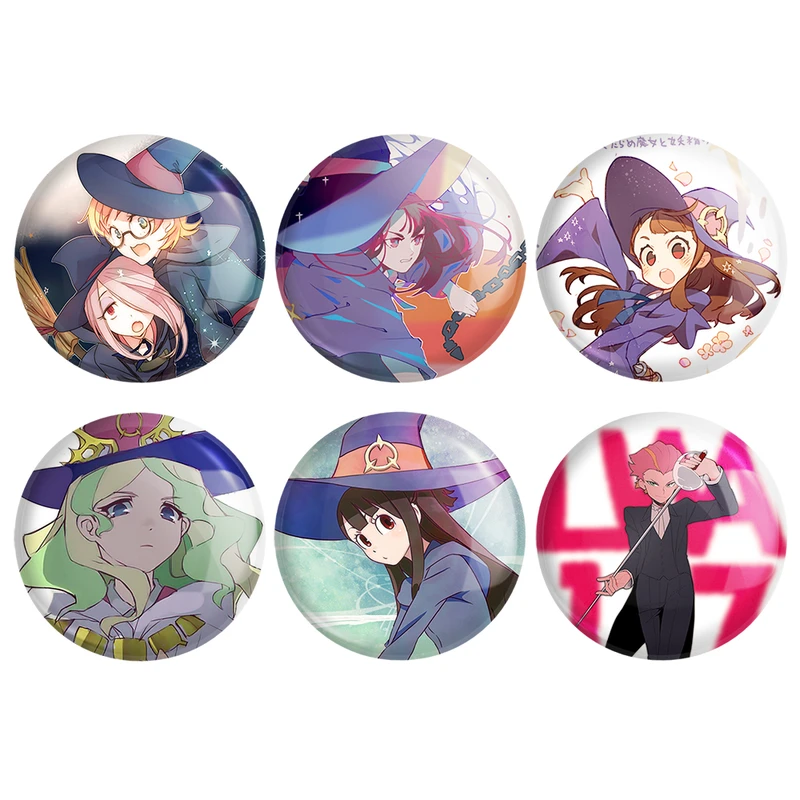 مگنت خندالو طرح انیمه جادوگران کوچک Little Witch Academia کد 1411B مجموعه 6 عددی