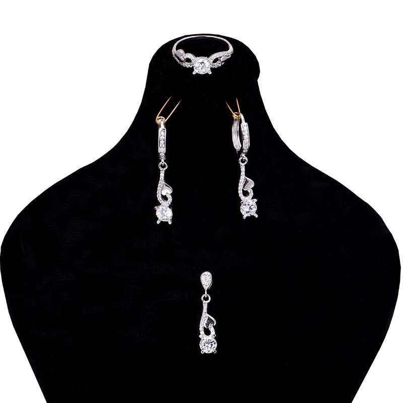 نیم ست نقره زنانه مدل GTA-670