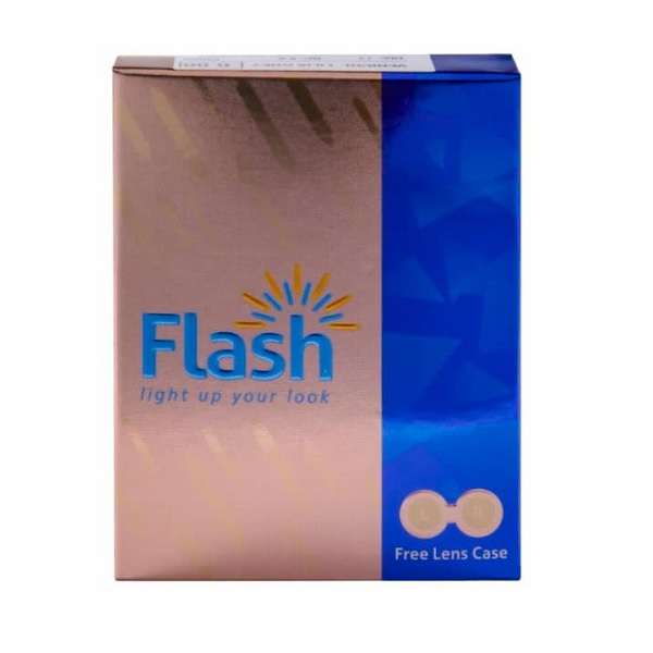 لنز چشم سالانه فلش مدل ویال  رنگ عسلی روشن