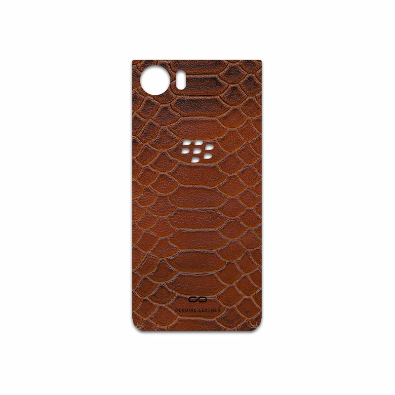 برچسب پوششی ماهوت مدل Brown-Snake-Leather مناسب برای گوشی موبایل بلک بری KEYONE