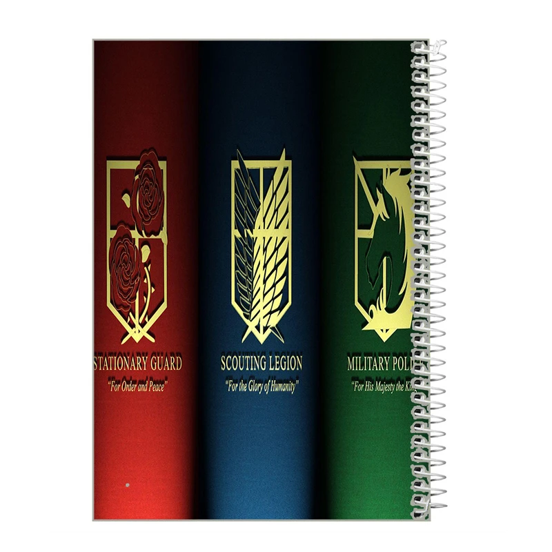 دفتر زبان 60 برگ طرح انیمه اتک آن تایتان کد 8