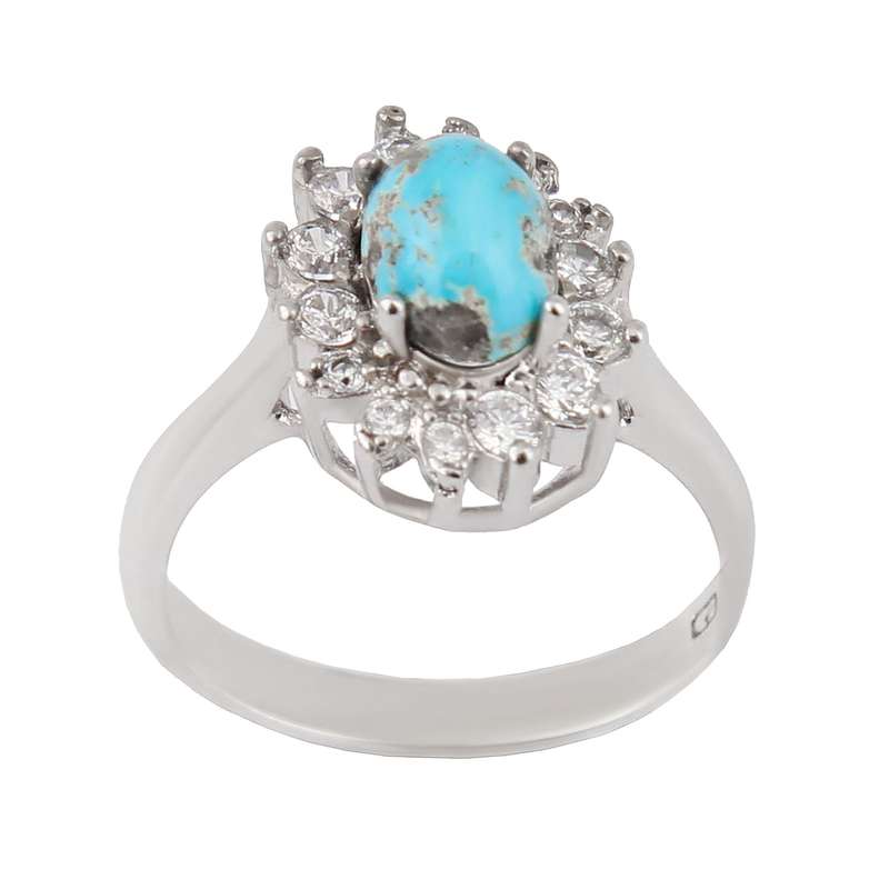 انگشتر نقره زنانه بازرگانی میلادی مدل فیروزه طبیعی نیشابور قالب جواهر یروکش رادیوم کد AWR_1645 انگشتر نقره زنانه بازرگانی میلادی مدل فیروزه طبیعی نیشابور قالب جواهر یروکش رادیوم کد AWR_1645