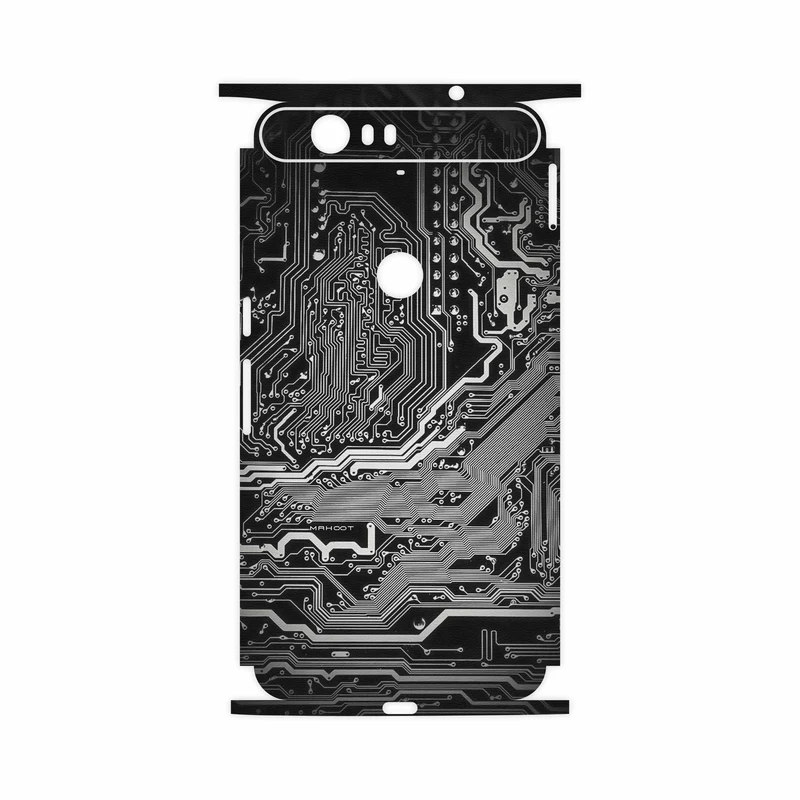 برچسب پوششی ماهوت مدل Black Printed Circuit Board-FullSkin مناسب برای گوشی موبایل گوگل Nexus 6P