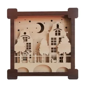 آباژور رومیزی طرح منظره کد 01