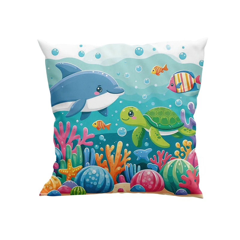 کوسن کودک مدل حیوانات آبزی کد DKK845