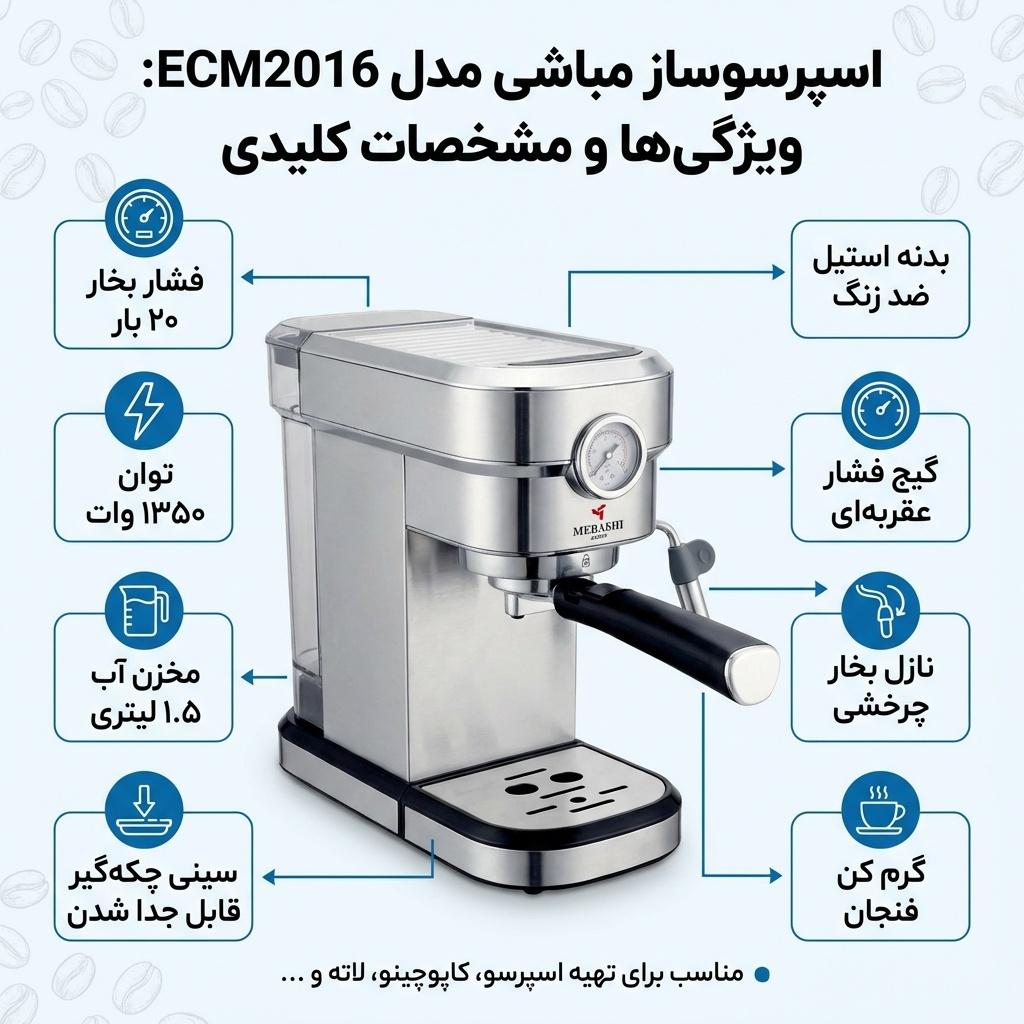 اسپرسوساز مباشی مدل ECM2016