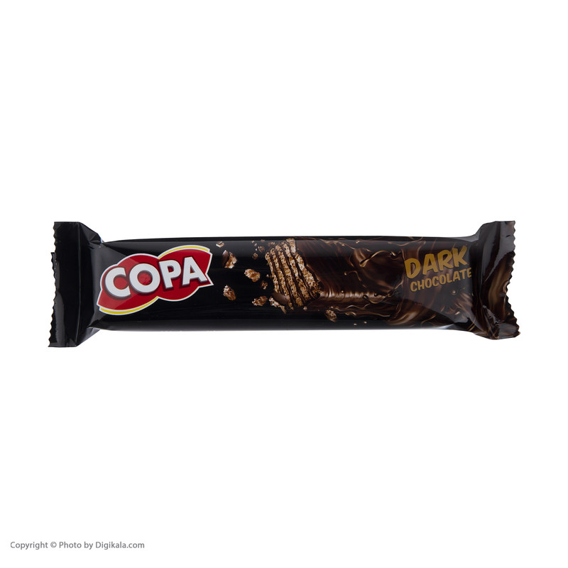 ویفر کاکائویی کوپا با طعم شکلات تلخ - 40 گرم بسته 12 عددی