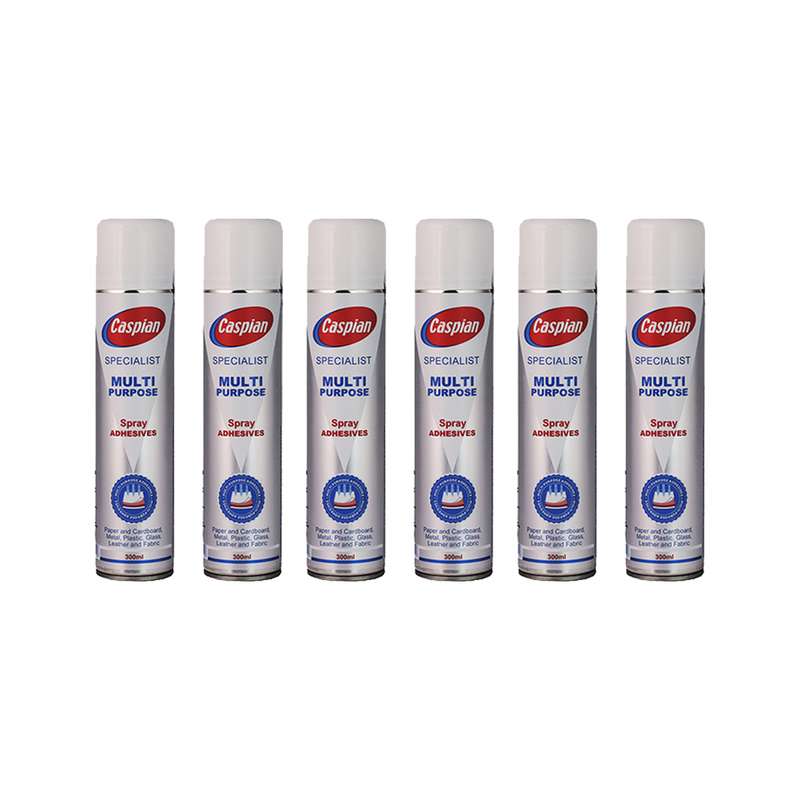 اسپری چسب کاسپین مدل CAS حجم 300 میلی لیتر مجموعه 6عددی