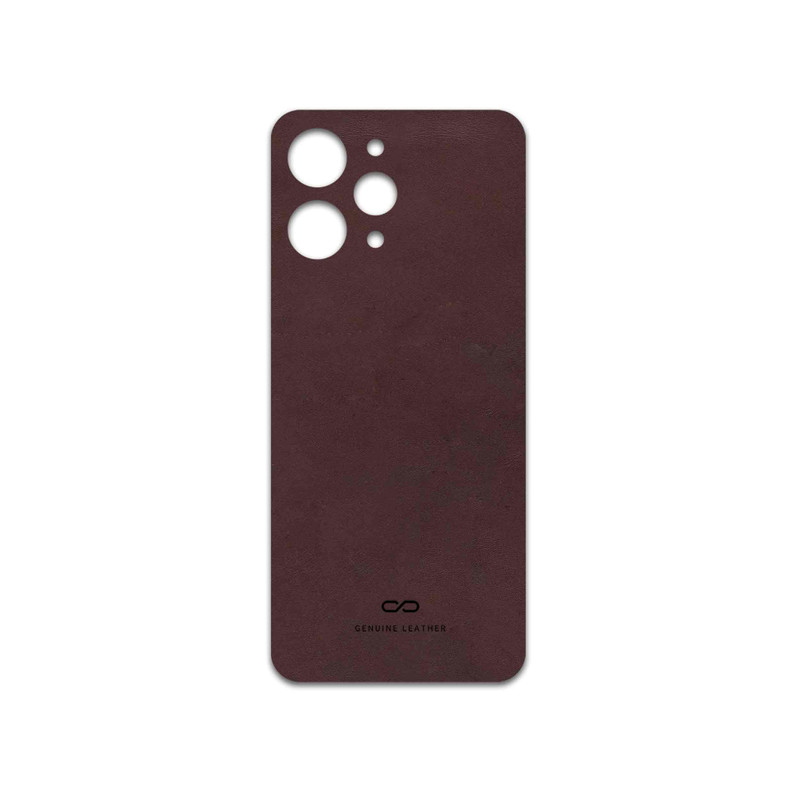 برچسب پوششی ماهوت مدل Matte-Dark-Brown-Leather مناسب برای گوشی موبایل شیائومی Redmi 12