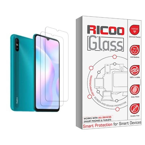 محافظ صفحه نمایش ریکو مدل Ricoo Glass MIX002 مناسب برای گوشی موبایل شیائومی Redmi 9A بسته دو عددی