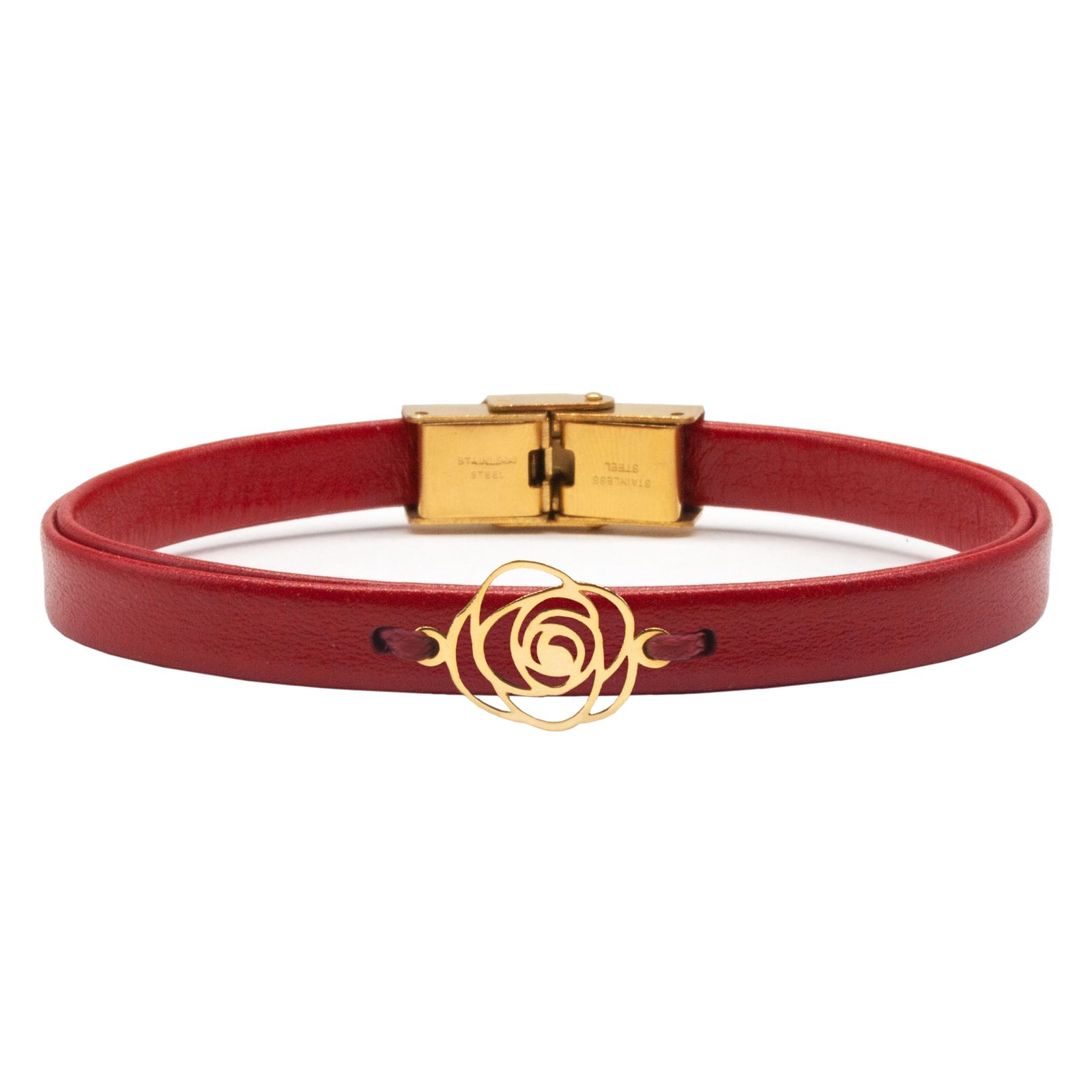 دستبند طلا 18 عیار زنانه سهی طرح گل رز مدل SP52 -  - 7