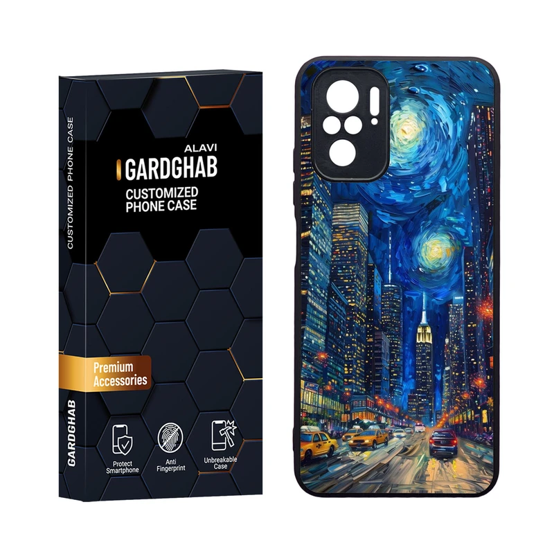 کاور گارد قاب مدل دورژله ای هنری مناسب برای گوشی موبایل شیائومی Redmi Note 10 4G / Note 10s / Poco M5s