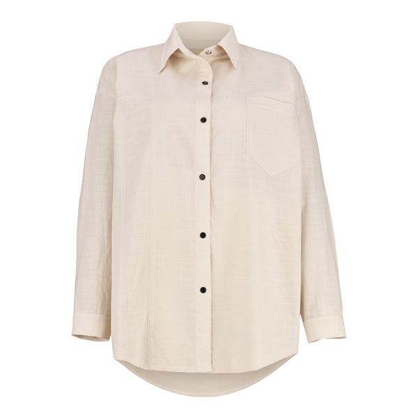 مانتو زنانه السانا مدل رمیصا کد 221879 رنگ کرم